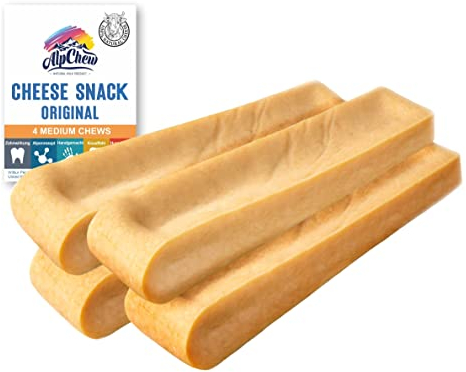 Alp Snack Chew Kaukäse für Hunde M Mittel 4 Stück Käse Kauknochen Hartkäse