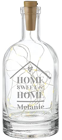 polar-effekt Bottiglia di Luce Decorativa con Incisione Personalizzata, con Illuminazione a LED, Idea Regalo Fai da Te, Tendenza per la casa, Regalo per