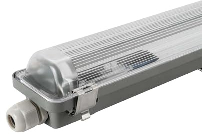 Ledvion - Plafoniera stagna, 120cm, IP20, 30W, 120 lm/W, Bianco freddo, 6500K, Accoppiabile, Plafoniera Garage, Neon led, lampada da laboratorio, lampada da cantina