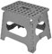Homéa, Pedana in plastica pieghevole, 31 x 22 x 27 cm, resistente, 150 kg, colore: antracite