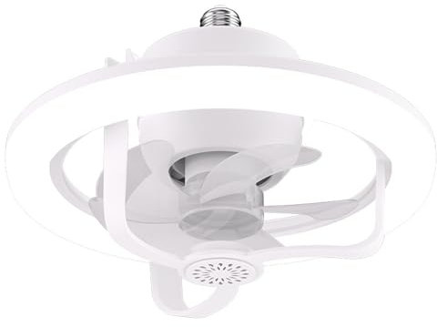 Small Bladeless Desk Fan Quiet Fans For Bedroom Shark Rotating Rc Ceiling Fan Lamp Socket Light With Remote Screw In 360 Oscillating Dimmable Timer Desktop Mini Tower Fan
