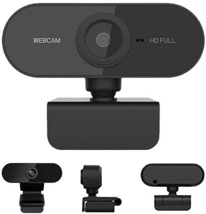 Generico - Webcam Per PC - Telecamera Per Streaming Regolabile A 360° | Fotocamera Per Computer Con Microfono | Videocamera HD 720P Senza Driver Per