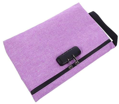 FRCOLOR Portaoggetti Lucchetto Combinazione Soldi Cerniera Leggera Adatta Per Uffici Viaggi e Organizzazione Documenti e Oggetti Preziosi