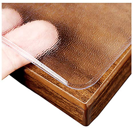 SHAARI Protezione Tavolo Vetro Morbido Trasparente Tappetino Sedie 1,5 Mm, 2 Mm Anti-scottature E No-Wash PVC Impermeabile Pellicola Protettiva in Plastica (1.6mm,70X70cm)