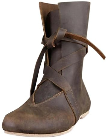 Chanpning Bottes Médiévales De La Renaissance Pour Hommes, Style Rétro, Médiéval, Punk, Viking, Chevalier, Bottes De Chevalier Souples Et Confortables, Chaussures Loisirs,Rembourrées Boots Homme