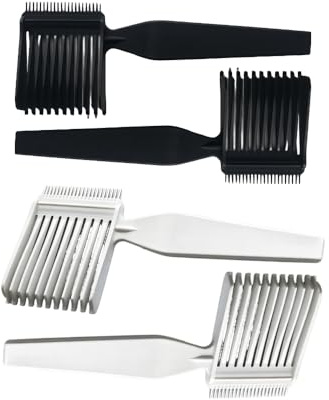 Lot de 4 peignes de coupe de cheveux pour homme - Peigne de coupe de cheveux - Peigne de transition - Aide à la coupe de cheveux - Peigne pour homme - Peigne de coiffeur - Peigne de coupe de cheveux