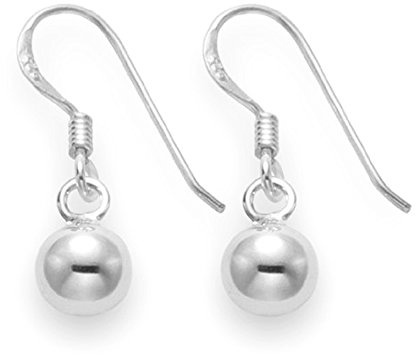 Heather Needham Sterling Silver Ball Earrings - SIZE: 6mm ball. Gift boxed silver ball drop earrings 6000/HNB41