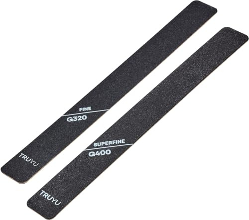 TRUYU Limes professionnelles – Grain fin et extra‑fin (G320/G400) – Noyau bois flexible pour ongles fragiles