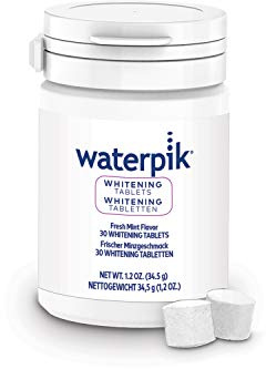 Waterpik Tandblekningstabletter Med Mintsmak, Whitening Water Flosser Tablets, För Waterpiks Mundusch, Mintsmak, Kompatibla med Modellerna Waterpik WF-05 Och WF-06 Models, 30-pack (WT-30)