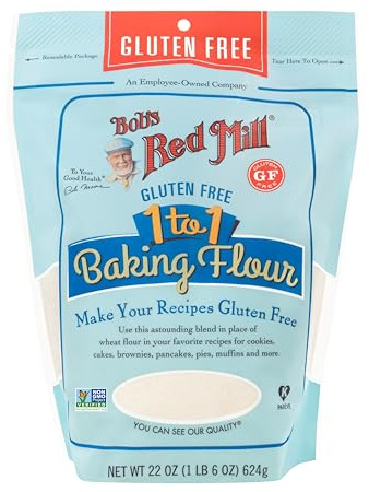 Bob's Red Mill - Gluten Free 1 to 1 Baking Flour, Make You Recipes Gluten Free, 624g Pouch