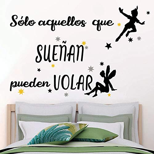 Docliick® Frase motivadora vinilo habitación SÓLO AQUELLOS QUE SUEÑAN.. Vinilos decorativos.Docliick DC-18028 (Vinilo de corte, 30x20cm)