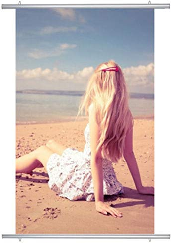 Estink Binario per Poster in Alluminio, 100 cm, Set di Binari Pieghevoli con Ganci Scorrevoli, Argento