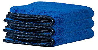 Chemical Guys Professional Grade Premium Microfiber Towels for Cars, Blue, 16 x 16, Ultra-Soft and Scratch-Free Car Detailing Cloths for Trucks, Motorcycles, and More - 3 Pack
