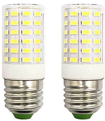 Haidecnc Refrigerator Light Bulb 7W LED E26 Equivalent 100W A15 Fridge Freezer Appliance Home Lighting E26 Edison Halogen, Cool White 6500K 100V-265V Super Bright Corn Lamp, Pack of 2 2T5766C-WE26