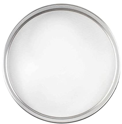 Tablecraft Fine Mesh Sieve Strainer, 10-Inch Round Durable Stainless Steel Flour Filtering, Comfortable Handle, Baking, Food Prep and Cooking Tool for Foodservice, Restaurant and Home Use, 2 Deep