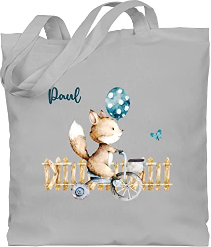 Geschenk mit Namen personalisiert by Shirtracer - Baumwolltasche - Tiere - Süßer Fuchs Kinder