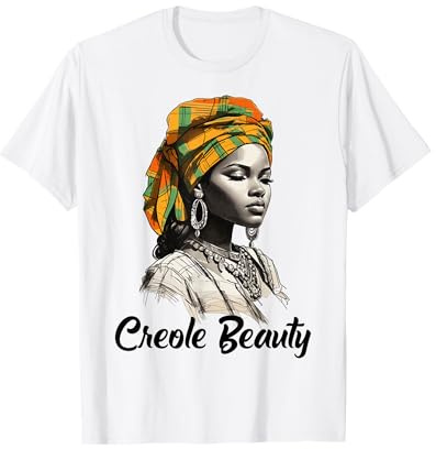 Creole Woman Jounen Kweyol Plaid St. Lucia, Dominica Women's T-Shirt