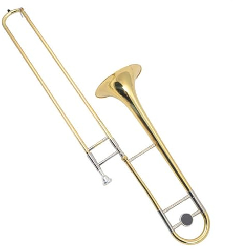 Professionelle Posaune Goldfarbenes B-Tenorposaune-Instrument, Messinglack-Goldzugposaune Mit Tragbarem Koffer