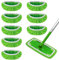 8 Stück Tücher Wiederverwendbare für Swiffer Bodenwischer, Wiederverwendbar Mikrofaser Set für Swiffer Sweeper Mop Bodenwischer Nass Trocken Wischmopp Bezug, 25.4 x 11.5cm