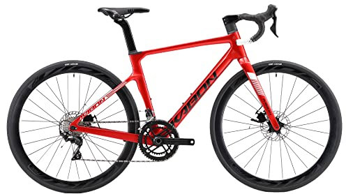 KABON Carbonfaser Rennrad, Leichtes 700C Carbon Rahmen Rennrad mit R8000 22 Gang Scheibenbremse Radfahrrad für Männer und Frauen