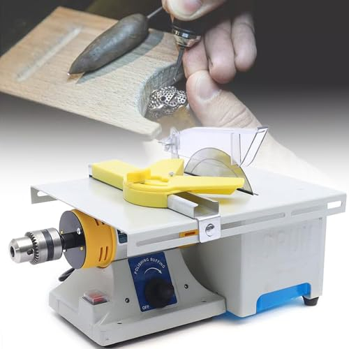 750W da Banco Gemma Lucidatura Rettificatrice Mini Tavolo Rock Sega Gioielli Lapidario Attrezzature Tornio da Banco Lucidatrice Dispositivo 0-10000 RPM