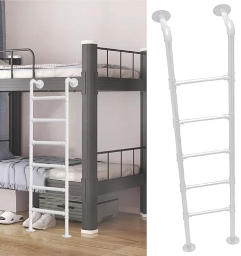 Metallleiter für Etagenbetten in Einzel- oder Doppelgröße, zur Wandmontage, Dachbodenleiter, 100–300 cm,Ausstiegsleiter für Fenster,für Dachboden, Wohnheim, Bibliothek, Etagenbett, Terrasse, Wohnmobil