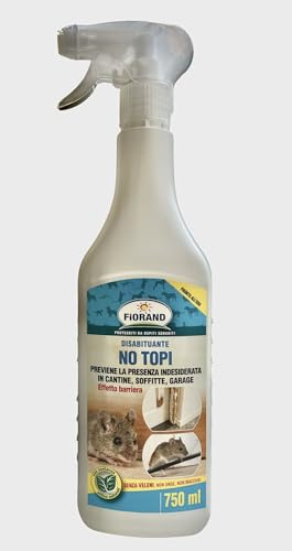 Generico Fiorand Disabituante No Topi, Spray Liquido per Prevenire la Presenza di Topi, 750 ml
