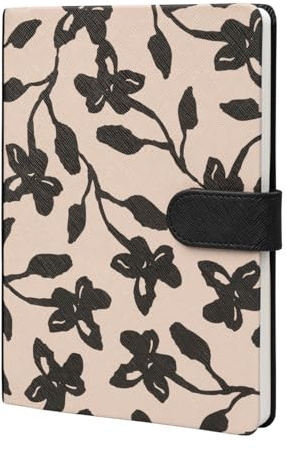 Kokonote Bullet Journal Notizbuch Luxe Midnight Dahlia Stoff Hardcover Notizbuch Notizblock Notizbuch - Reisetagebuch zum selberschreiben - Bullet Journal Dotted Tagebuch