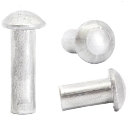 Remaches M3 (3 mm x 30 mm) de aluminio sólido de cabeza redonda DIN 660 (paquete de 20) D05BCD