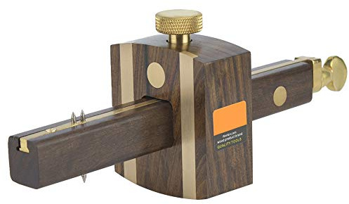 ANGGREK Ebony Marking Gauge, Ebony Material Multifunctional 8 Inch Carpenter Woodworking Mark Scraper Scriber Dual Pin Carpenter Woodworking Scriber