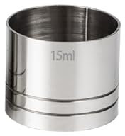 QuxetlRyz Jigger 2 Vasos medidores de Acero Inoxidable de 25/35/50 ml, con Forma de Cilindro, for medir Copas de Vino y Bar.(25ml)