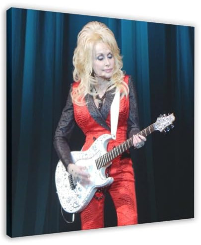 WebeRt Poster sur toile Star Dolly Parton pour décoration de chambre à coucher, bureau, chambre, cadeau 30 x 30 cm