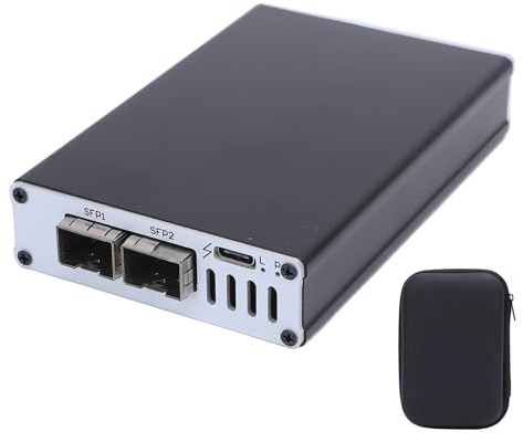 Cuifati Adattatore Ethernet da 10 GB, per Connessioni di Rete Ad Alta velocità, Supporti Adattatore Ethernet USB da 10 GB per OS X, Vittorie, Sistemi Ubuntu, Plug and Play (Dual Port)
