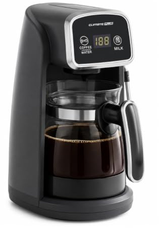 Turkish Coffee Maker Electric 600W, Glass Cezve Coffee Machine with LCD Display, Milk Warmer, Water Boiler & Keep Warm Function, Borosilicate Glass Pot for Turkish, Greek & Arabic Coffee, 300ml