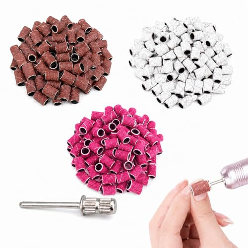 ZMaglorian Bandas de Lijado para Uñas 90 Piezas – Fresas Torno para Uñas Grano 80/120/180, Brocas Pedicura, Broca de, Discos, Lija Pies, Bandas Taladro ñas