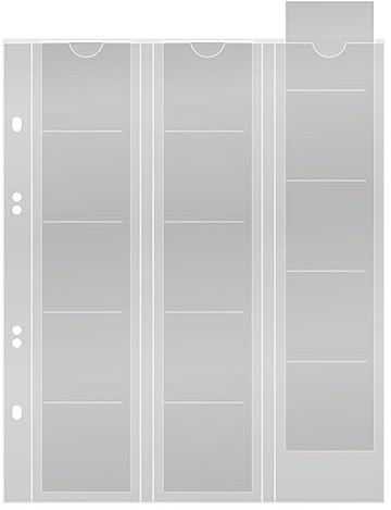 LINDNER Das Original Multi Collect Münzblätter für 15 Münzen bis 42 mm Durchmesser, Zwischenblätter schwarz, 5er-Packung
