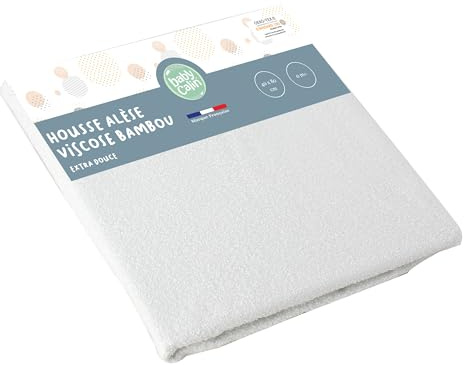 babyCalin - Matratzenbezug aus extra weicher Viskose - 40x80 cm Weiß