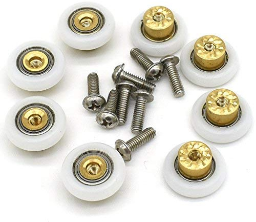 Juego de 8 rodillos de 19mm para puertas correderas.