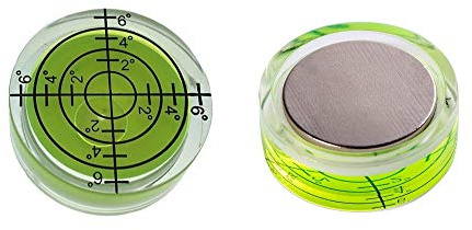 Aoderda Nivel de burbuja magnético magnético de precisión circular nivel de burbuja redondo nivel de burbuja 32 x 12 mm para instrumento de medición