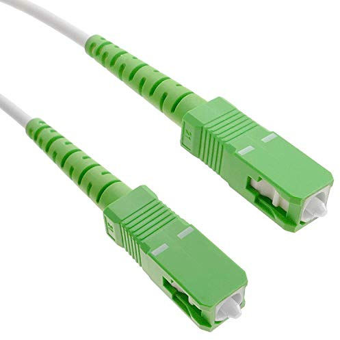 Elfcam® - Cavo in fibra ottica (giarrettiera ottica) SC/APC a SC/APC monomodale compatibile con Orange Livebox, SFR La Box Fibre e Bouygues Telecom Bbox (2M)