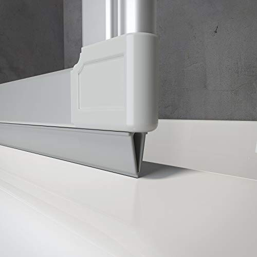 Schulte PVC-Dichtung für Badewannenfaltwand, 130 cm, Grau | Ersatzdichtung für D1300, D1603, D160370, D1330 und weitere Modelle mit Profilfarbe Alu-Natur.