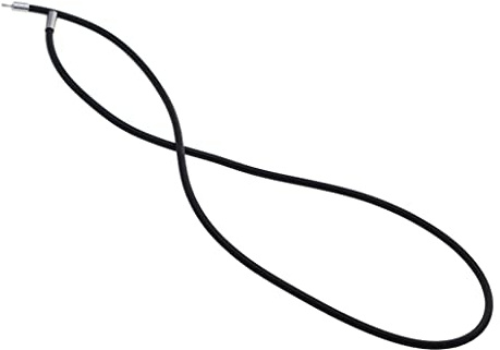 Colcolo Femmes Hommes Collier en Caoutchouc de Silicone Chaîne de Cordon en Caoutchouc Chaîne pour Hommes, Noir, 60cm