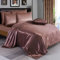 ZIMEL HOMES Set di biancheria da letto in raso, 6 pezzi, copripiumino, lenzuolo con angoli, 4 federe, set completo di biancheria da letto setosa (rosa cipria, king size)