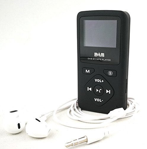 Radio digitale, RILOER Portatile tascabile digitale FM DAB/DAB+ Radio + auricolare MP3 Bluetooth 4.0 32G Nero