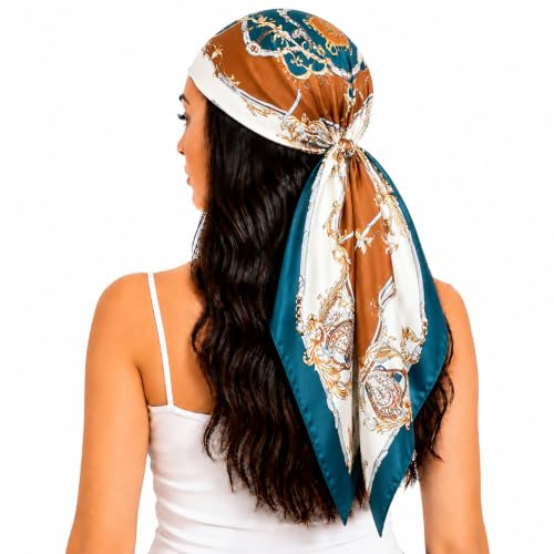 FAIRYGATE Seidentuch Damen Seidentuch Seide Leicht Seidenschal Bandana Halstuch Kopftuch Elegante Schal Tuch Geschenk für Frauen DA21