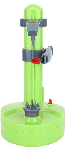 Electric Peeler Automatic Rotating Apple Peeler Potato Peeling Machine Automatic Fruits Vegetables Cutter Stainless Kitchen Peeling Tool (Green)