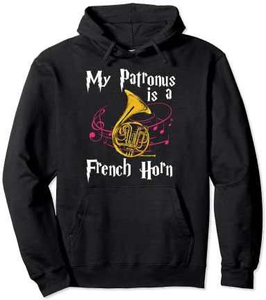 My Patronus Is A French Horn Funny Musician Women Girls Pullover Hoodie