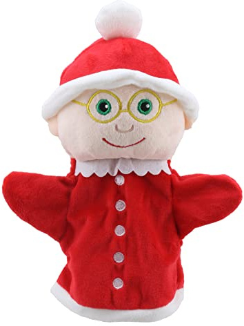 The Puppet Company - Meine erste Weihnachtspuppe - Mrs Claus Handpuppe geeignet ab Geburt - PC003826, Rot