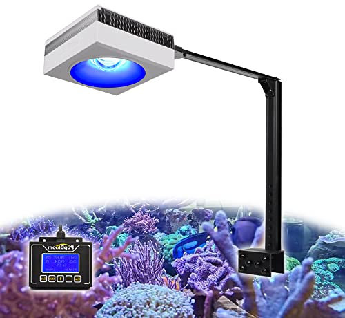 PopBloom APP-Kontrolle RL90 Aquarium Light mit Armbausatz, Meerwasser Led für Aquarium Led Aquariumbeleuchtung Salzwasser Fisch Licht, 40-60cm