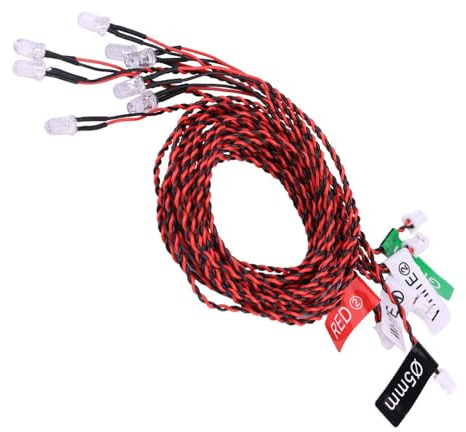 KIMISSRc NavigationLichter Kunststoff 8 Led Beleuchtungssystem Kit Blinkende Lichter Für Rc Flugzeug Hubschrauber